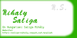 mihaly saliga business card