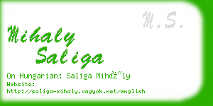 mihaly saliga business card